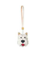 Handmade Leather West Highland White Terrier Luggage Charm (Healing Companion Version)
