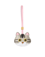 Handmade Leather Tabby Cat Luggage Charm (Lucky Feline Companion Version)