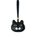 Handmade Leather Black Cat Luggage Charm (Night Guardian Fortune Version)