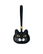 Handmade Leather Black Cat Luggage Charm (Night Guardian Fortune Version)