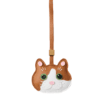 手工真皮橘白猫咪行李挂饰（大橘大利・招财守护款）