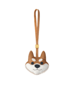 Handmade Leather Red Shiba Inu Luggage Charm (Lucky Shiba Fortune & Loyal Guardian Version)