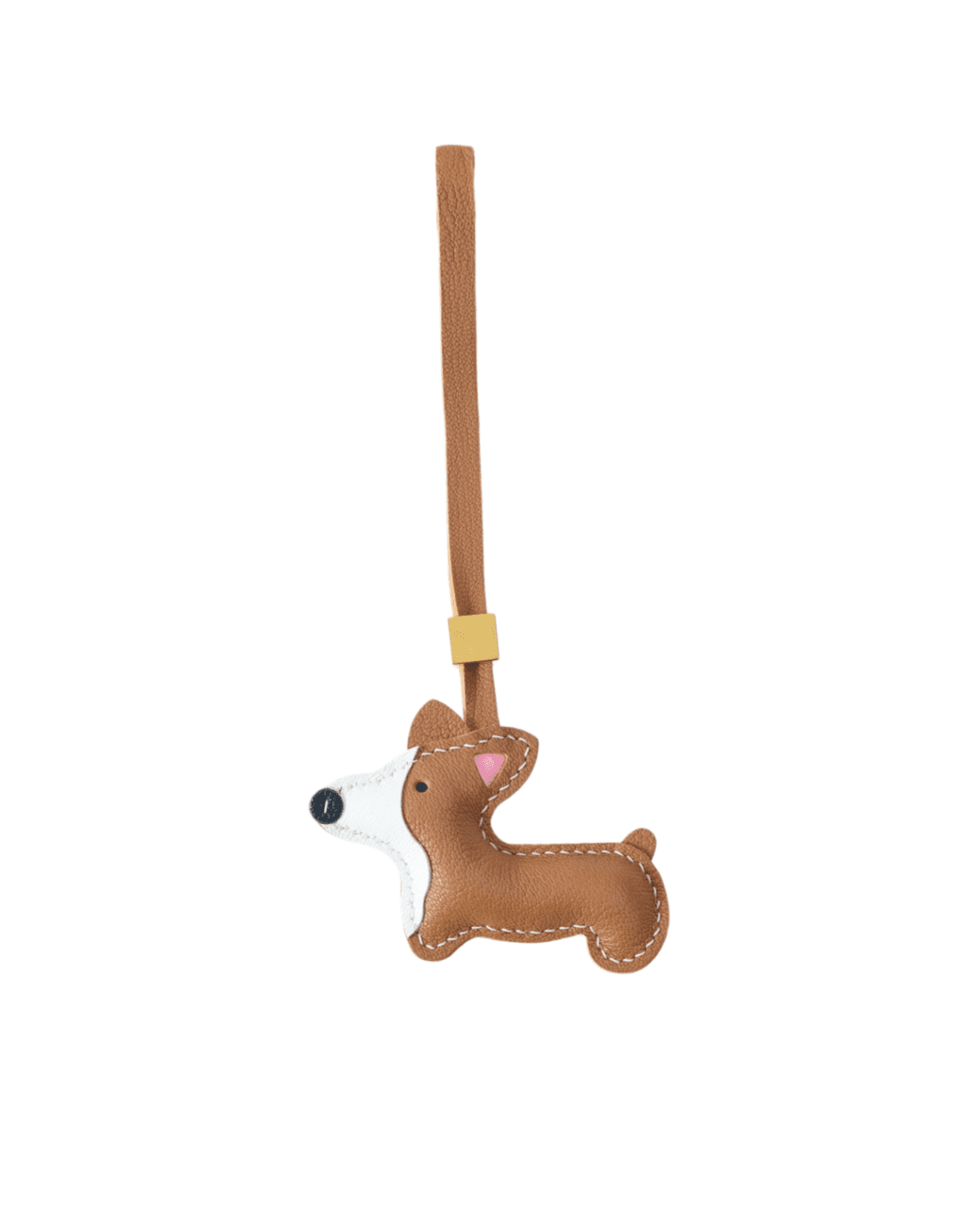 主 Handmade Leather Corgi Luggage Charm (Auspicious Luck & Cute Guardian Version) - Image 1
