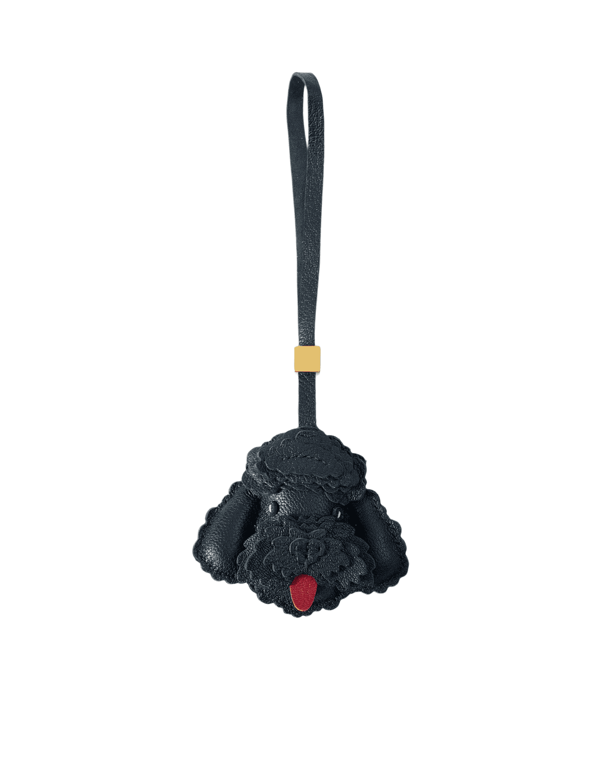 主 Handmade Leather Black Poodle Head Luggage Charm (Lucky Fortune & Black Shine Guardian Version) - Image 1