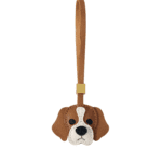 Handmade Leather Beagle Luggage Charm (Blessing Accompanied & Loyal Guardian Version)
