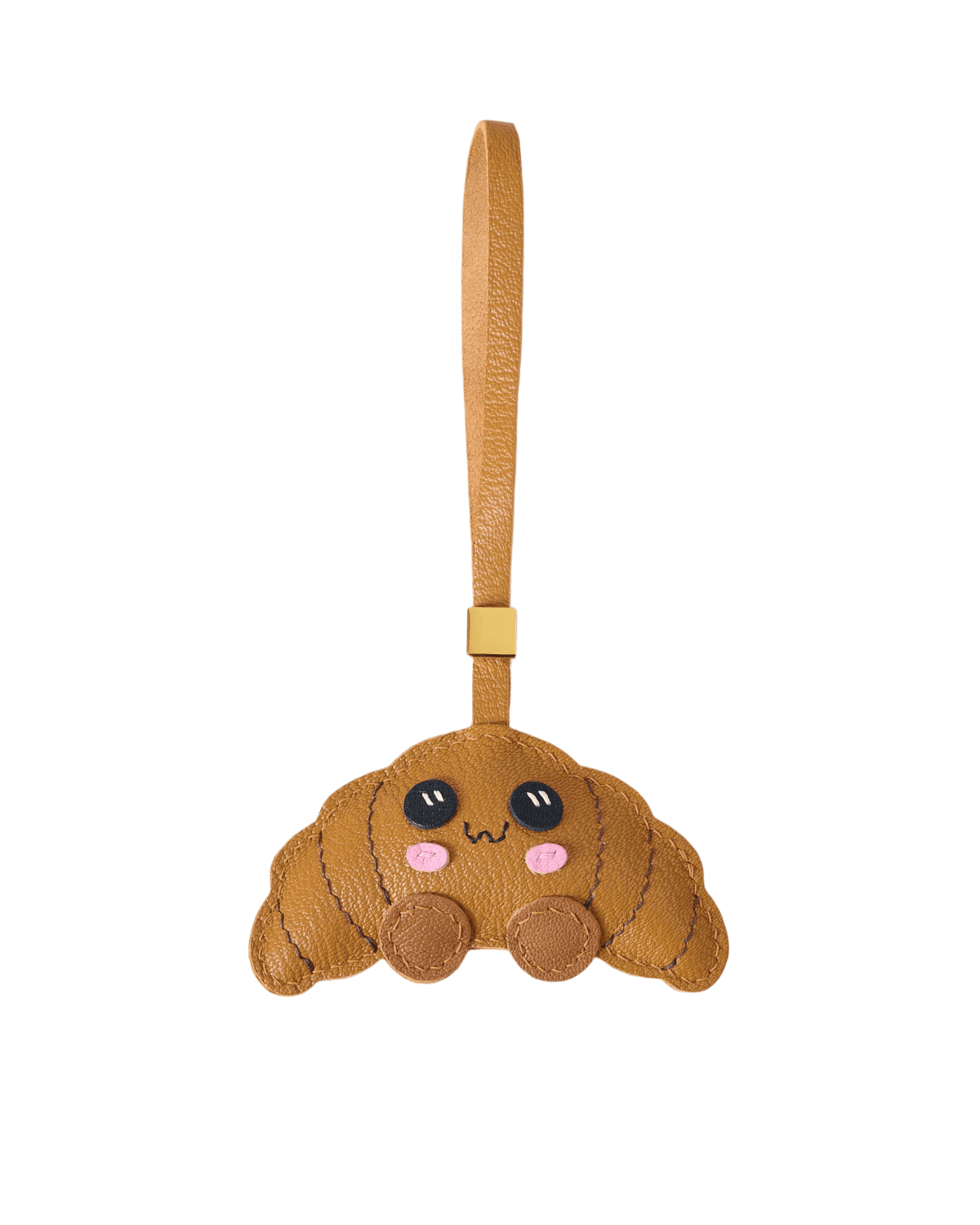主 Handmade Leather Croissant Charm (Cute Kawaii Healing Version) - Image 1