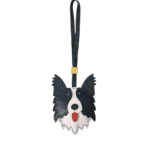 Handmade Leather Border Collie Luggage Charm (Fortune Coming & Wise Guardian Version)