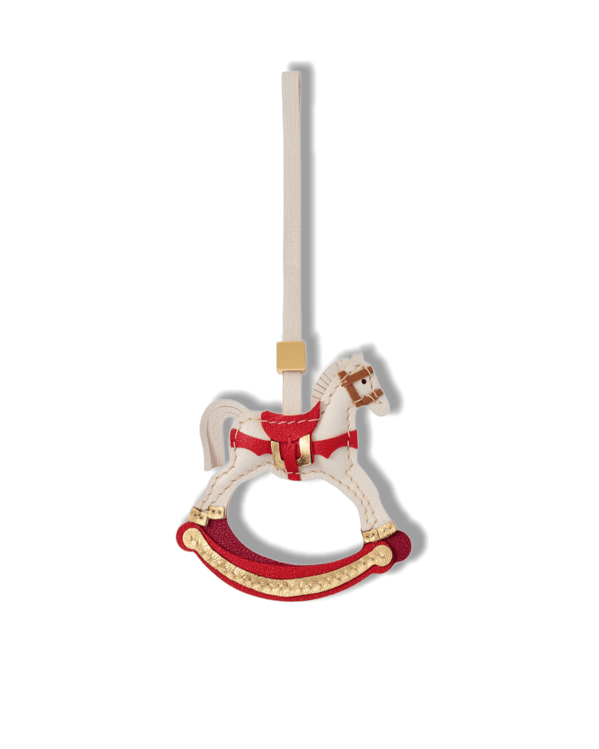 1 Handmade Leather Rocking Horse Bag Charm - Image 1