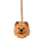 Handmade Leather Chow Chow Dog Bag Charm