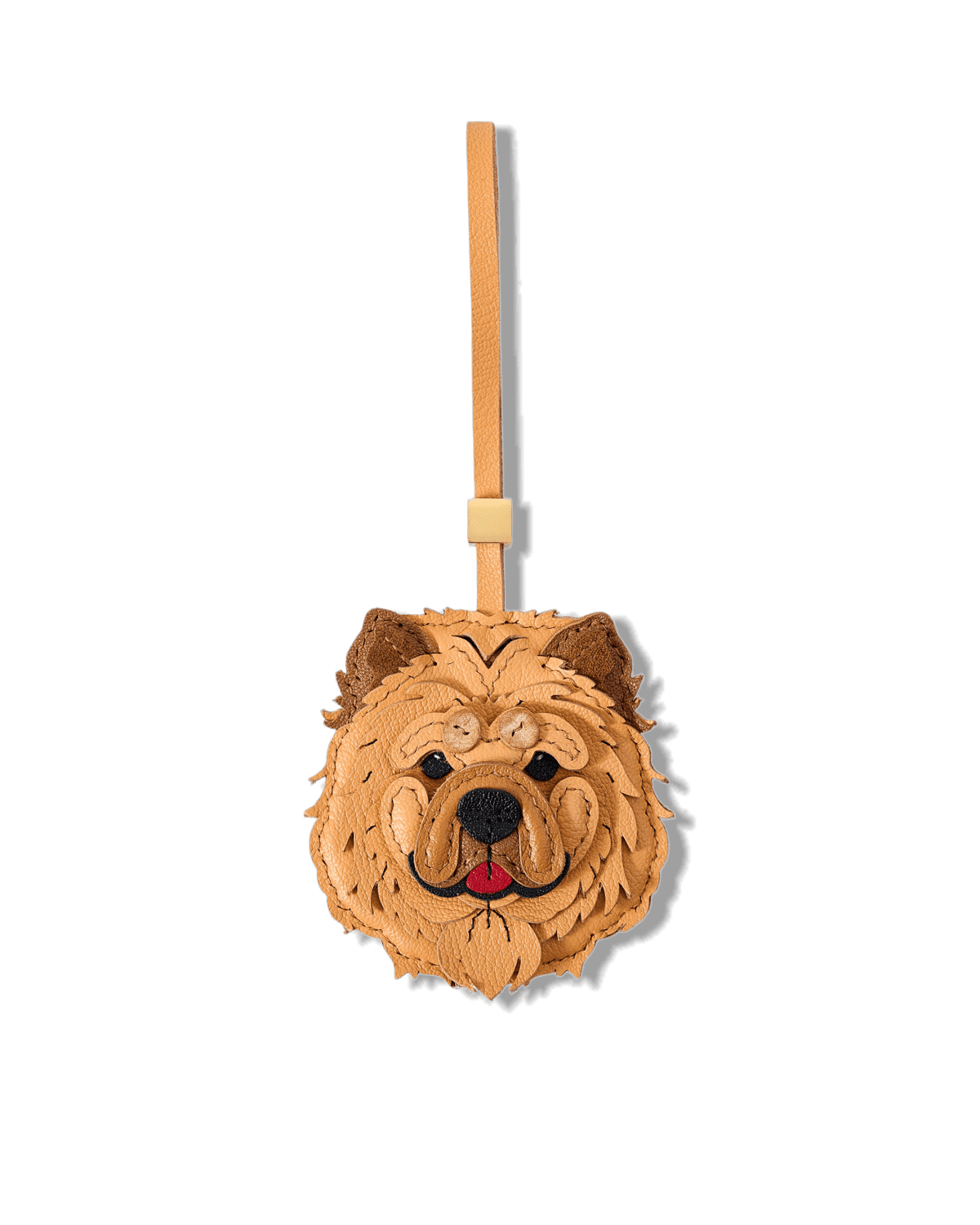 1 Handmade Leather Chow Chow Dog Bag Charm - Image 1